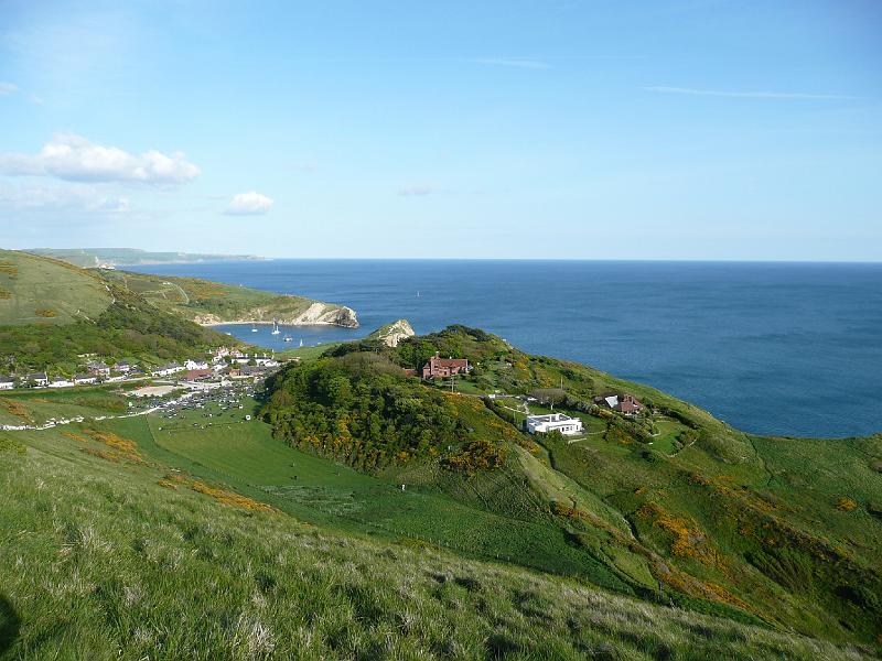 P1000301- Vue sur la baie naturelle au cercle parfait de Lulworth Cove .JPG - Vue sur la baie naturelle au cercle parfait de Lulworth Cove